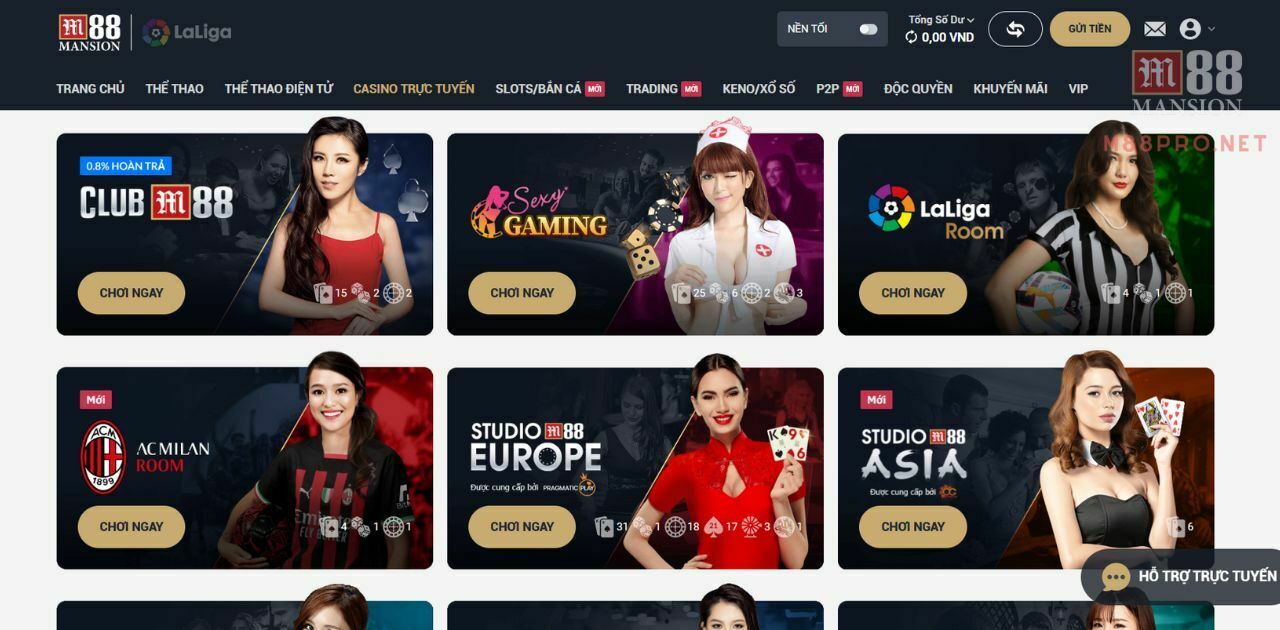 Casino M88 uy tín và chất lượng 